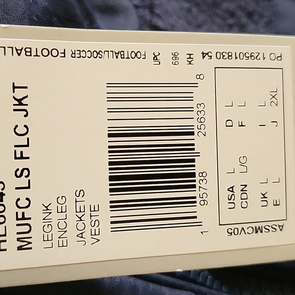 Adidas. MANCHESTER UNITED. Men's fleece with full zipper. - Picture 8 of 8